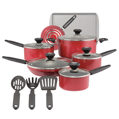 yellow non stick cookware set
